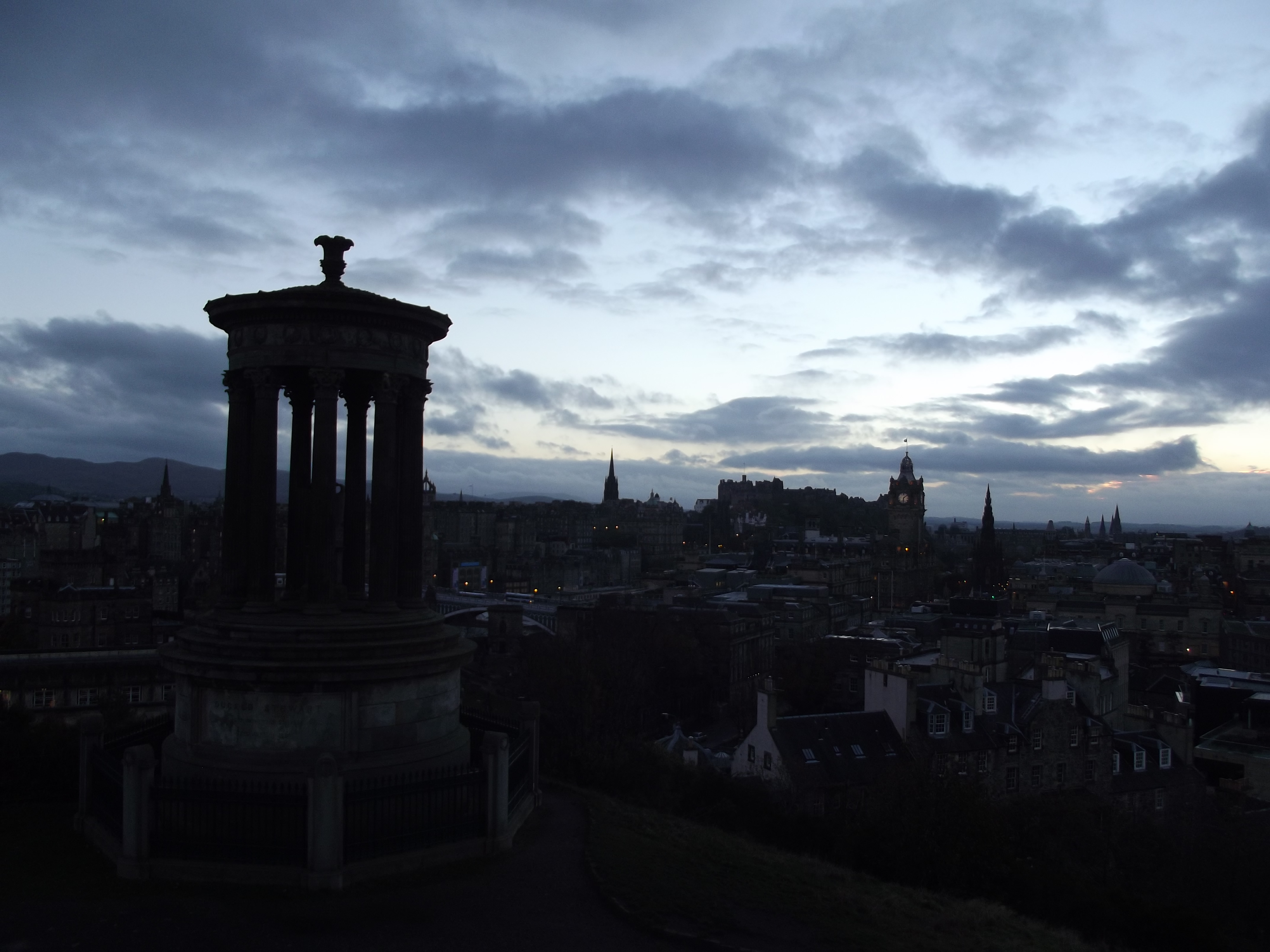 view from up calton hill